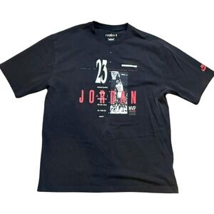 Jordan Men's Black Crew Neck Graphic T Shirt Size Medium EUC